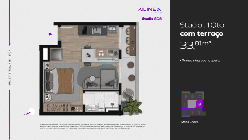 Alinea Sion - Studios 1 e 2 quartos tecnologia HOUSI®