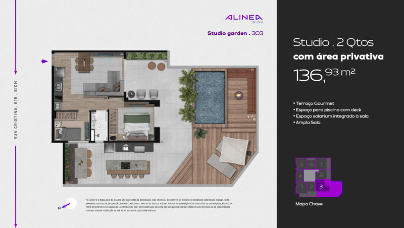 Alinea Sion - Studios 1 e 2 quartos tecnologia HOUSI®